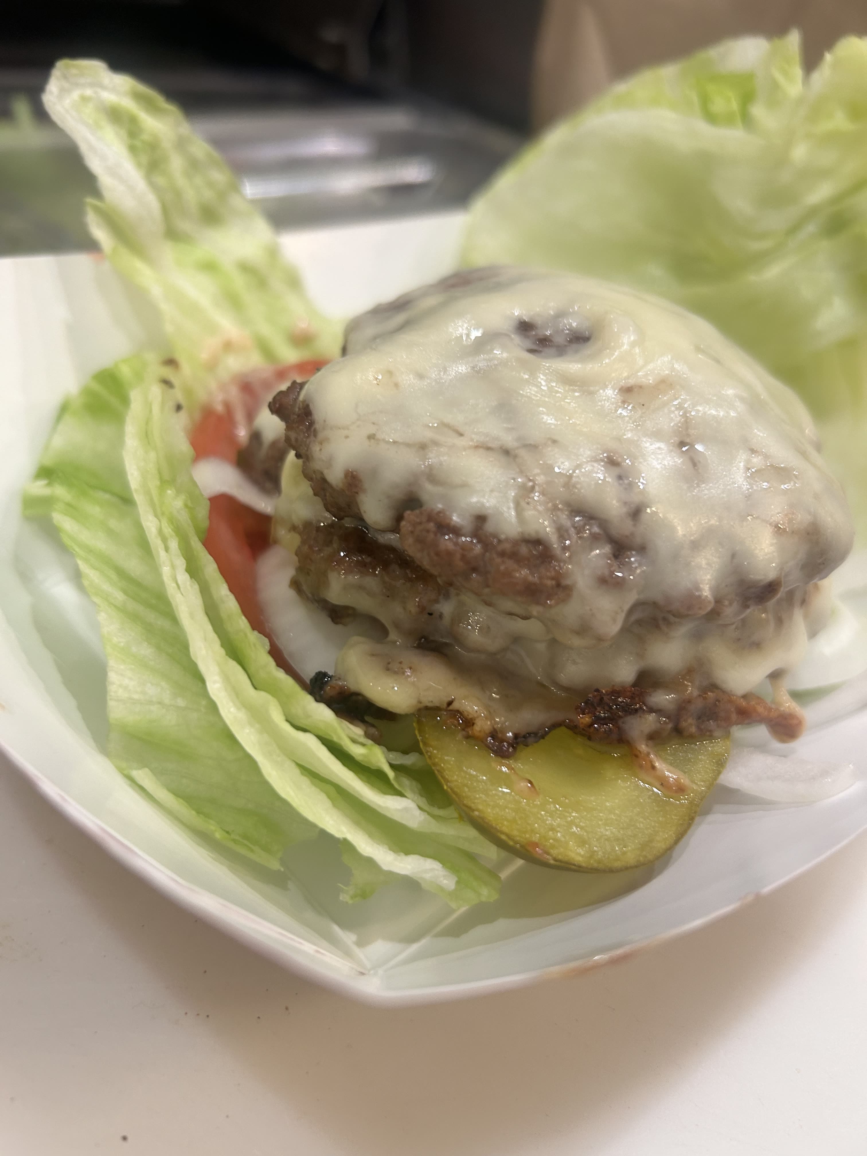 Double Cheeseburger on a Bikini Wrap