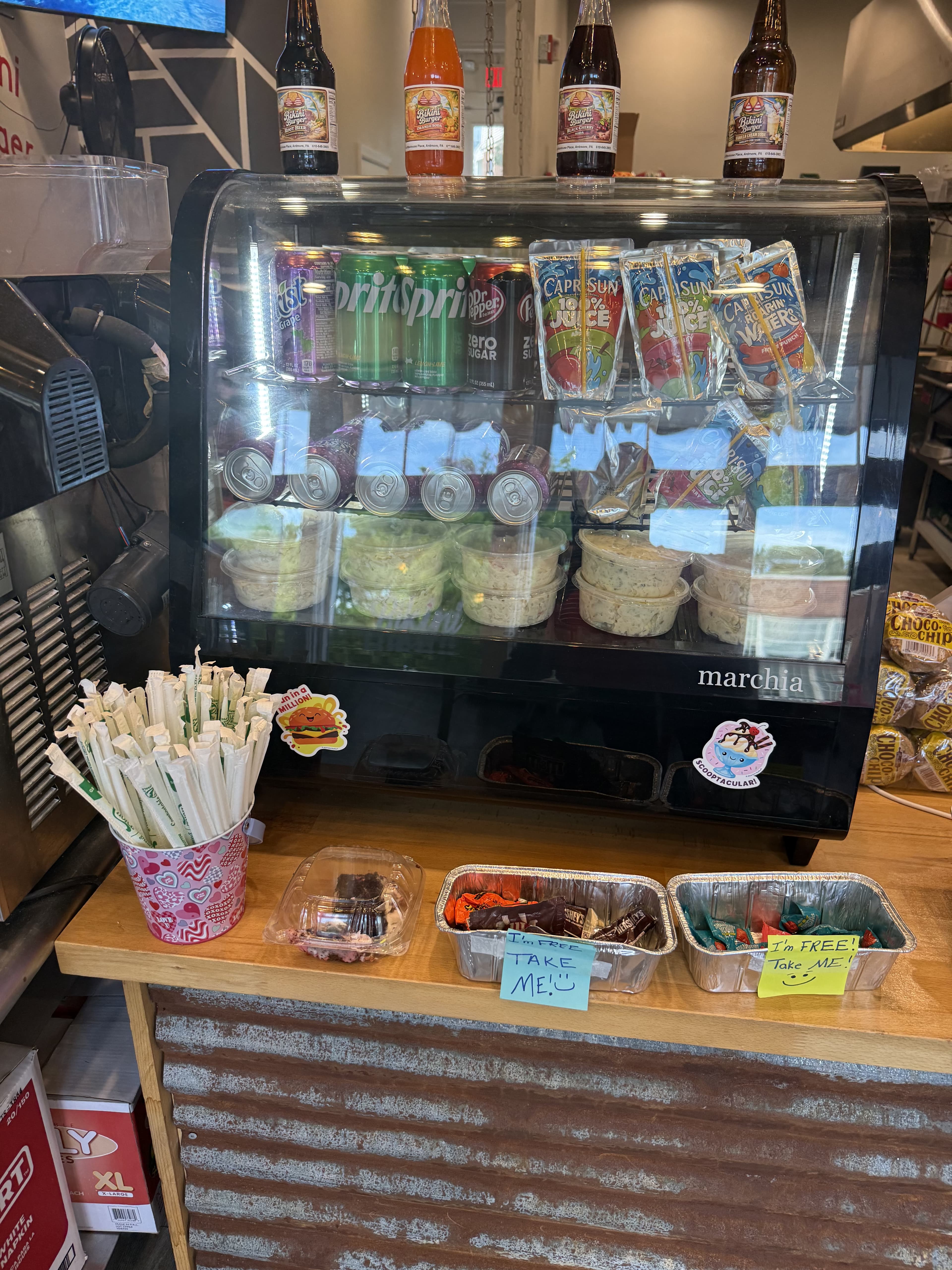 Fresh Bikini Burger food at the counter