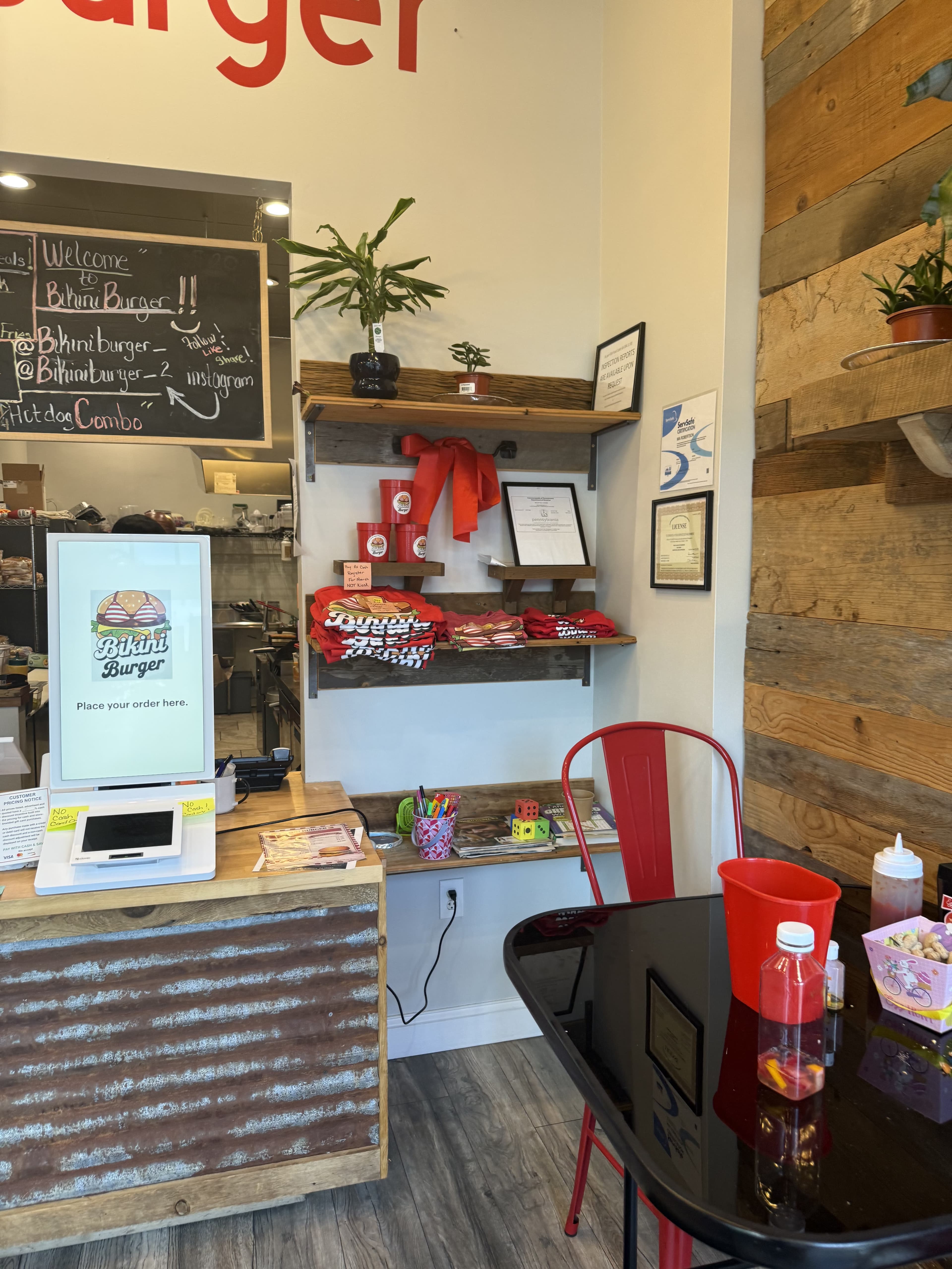 Interior of Bikini Burger in Ardmore